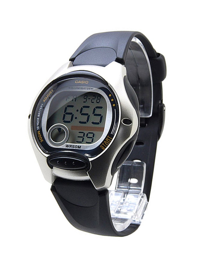 كاسيو ساعة يد رقمية بسوار من الراتينج طراز LW-200-1AV - 35 مم - أسود للنساء - Image 1