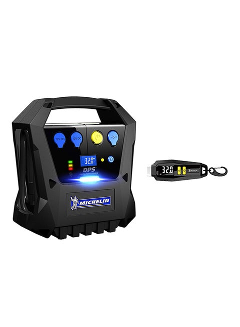 Rechargeable Tyre Inflator With Digital Pressure Gauge And Key Ring