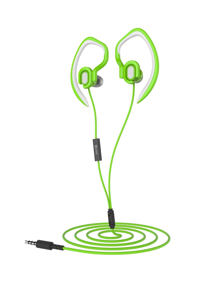 ZAKK Venom In-Ear Headphones Green/White/Black  - Image 1