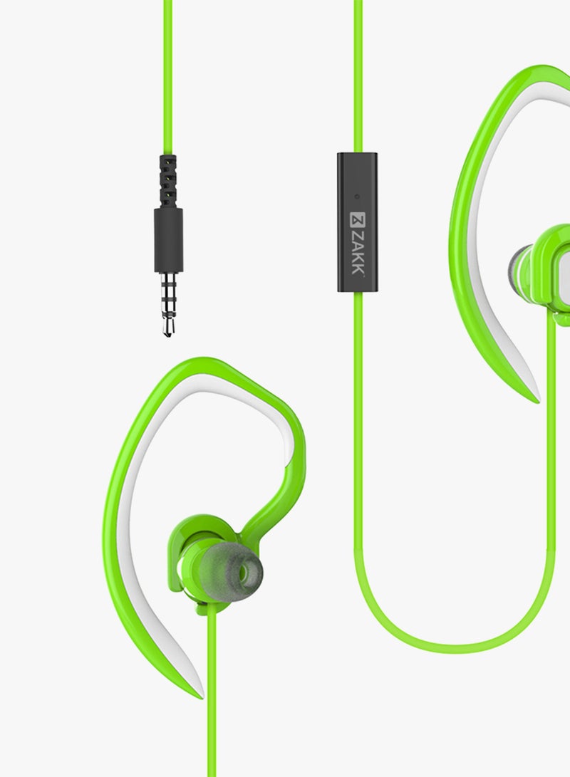 ZAKK Venom In-Ear Headphones Green/White/Black  - Image 2