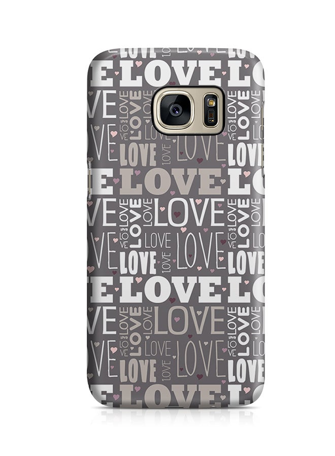 Thermoplastic Polyurethane Wrap Around Case For Samsung Galaxy S7 Edge Love Pattern Grey Shades