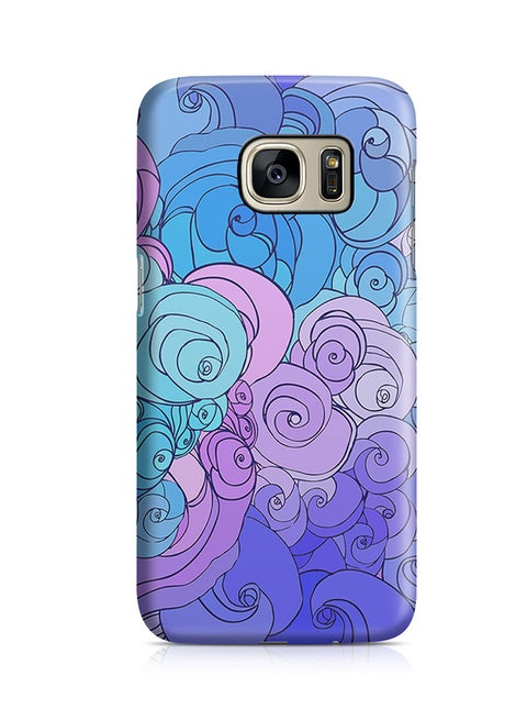 Thermoplastic Polyurethane Wrap Around Case For Samsung Galaxy S7 Edge Clouds 5