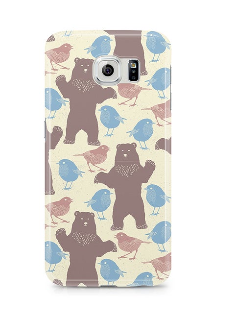 Thermoplastic Polyurethane Wrap Around Case For Samsung Galaxy S6 Edge Spring Bear Chicks Pattern