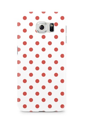 Thermoplastic Polyurethane Wrap Around Case For Samsung Galaxy S6 Edge Red Polka Dots Pattern - v1526499042/N14661132A_1