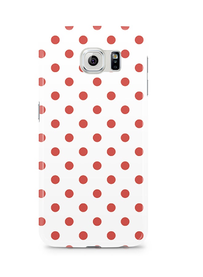 Thermoplastic Polyurethane Wrap Around Case For Samsung Galaxy S6 Edge Red Polka Dots Pattern