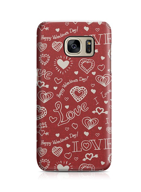 Thermoplastic Polyurethane Wrap Around Case For Samsung Galaxy S7 Edge Cute Heart Pattern
