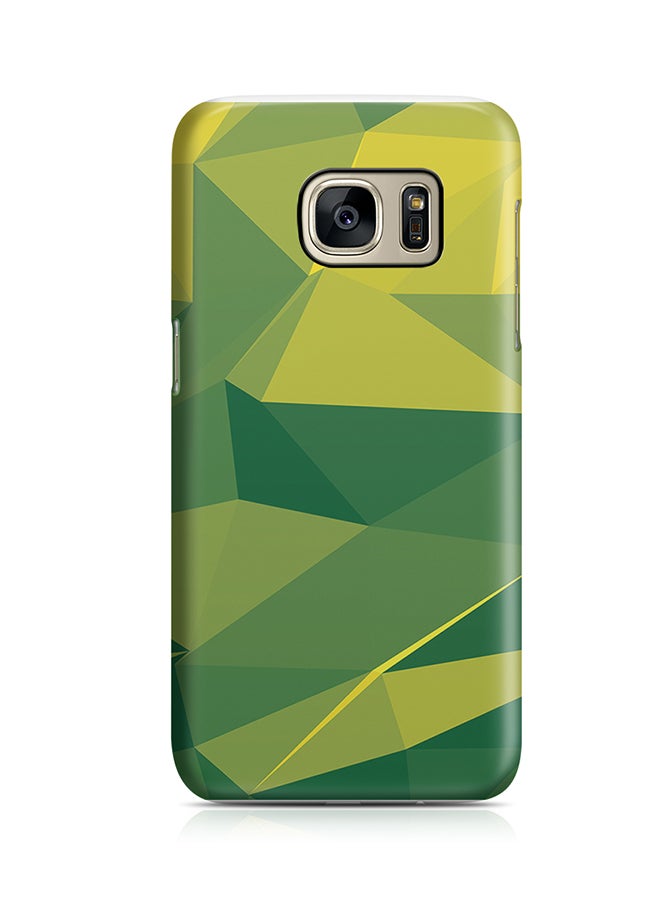 Thermoplastic Polyurethane Wrap Around Case For Samsung Galaxy S7 Edge Light Green Geomaterial Pattern