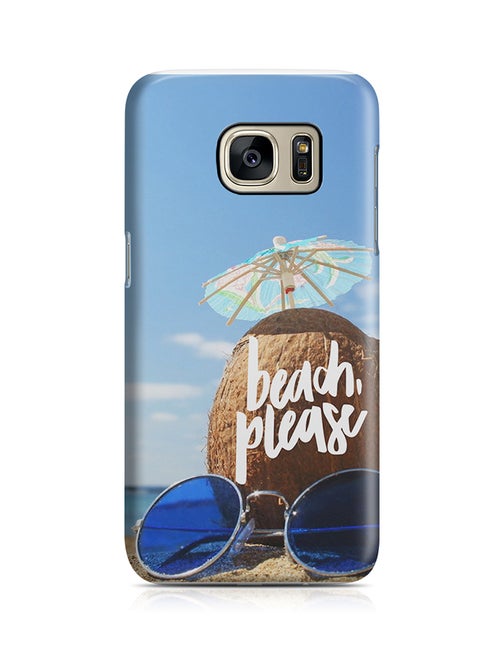 Thermoplastic Polyurethane Wrap Around Case For Samsung Galaxy S7 Edge Beach  Please