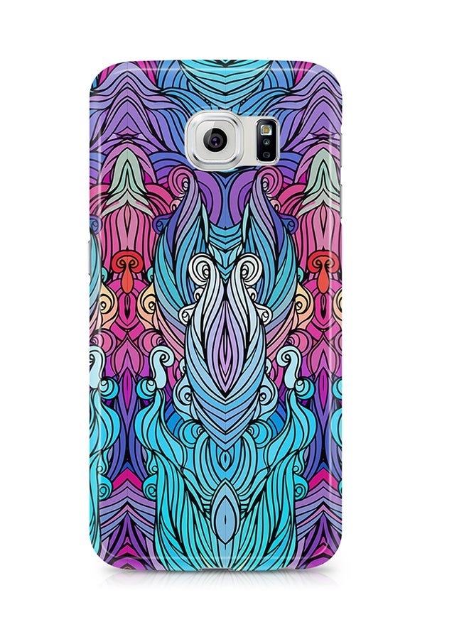 Thermoplastic Polyurethane Wrap Around Case For Samsung Galaxy S6 Edge Swirl Pattern Multicolor
