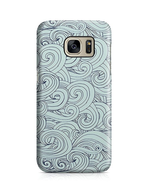 Thermoplastic Polyurethane Wrap Around Case For Samsung Galaxy S7 Nautical Swirl Pattern