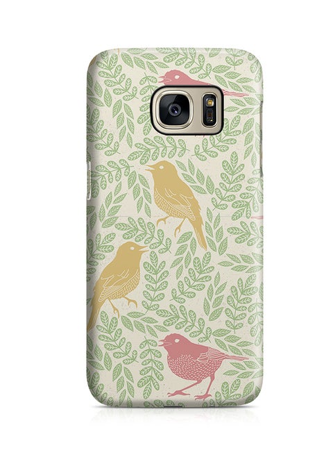 Thermoplastic Polyurethane Wrap Around Case For Samsung Galaxy S7 Spring Birds Pattern