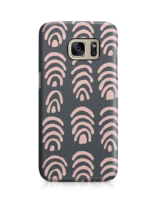 Thermoplastic Polyurethane Wrap Around Case For Samsung Galaxy S7 Edge Confetti Pattern Black And Pink