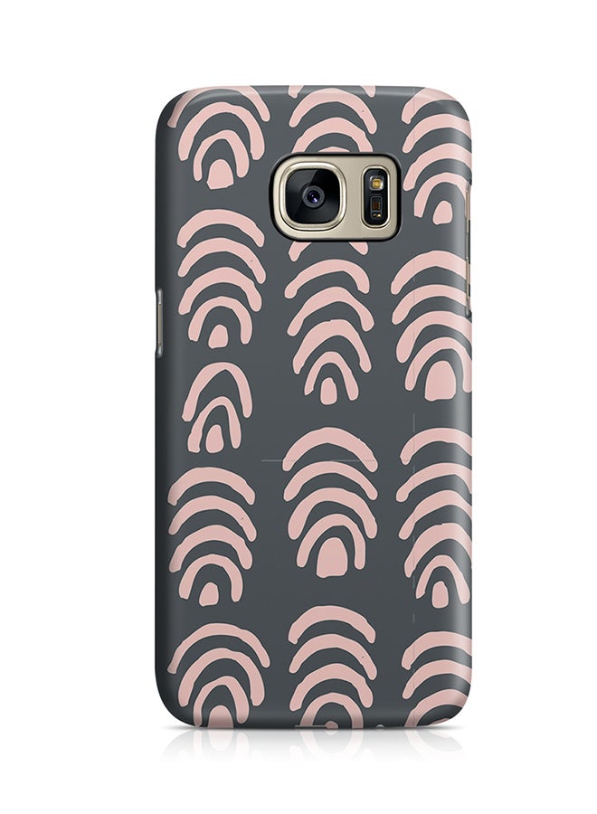 Thermoplastic Polyurethane Wrap Around Case For Samsung Galaxy S7 Edge Confetti Pattern Black And Pink