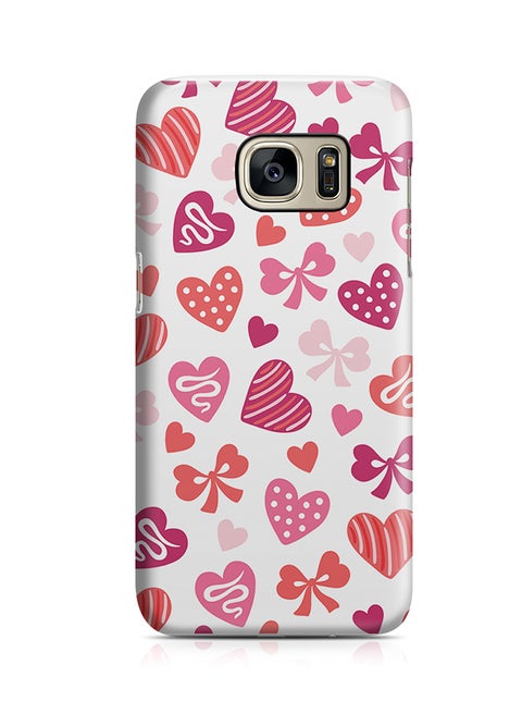Thermoplastic Polyurethane Wrap Around Case For Samsung Galaxy S7 Edge Cute Heart Pattern