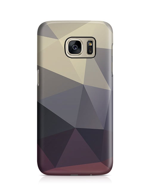 Thermoplastic Polyurethane Wrap Around Case For Samsung Galaxy S7 Geomaterial Pattern Dark Tones