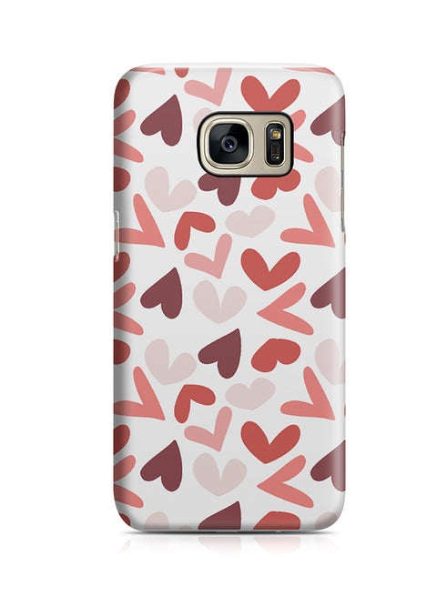 Thermoplastic Polyurethane Wrap Around Case For Samsung Galaxy S7 Edge Cute Heart Pattern
