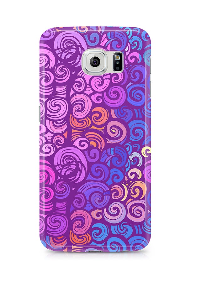 Thermoplastic Polyurethane Wrap Around Case For Samsung Galaxy S6 Edge Multicolor Swirl Pattern