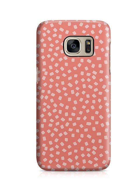 Thermoplastic Polyurethane Wrap Around Case For Samsung Galaxy S7 Confetti Pattern Soft Red