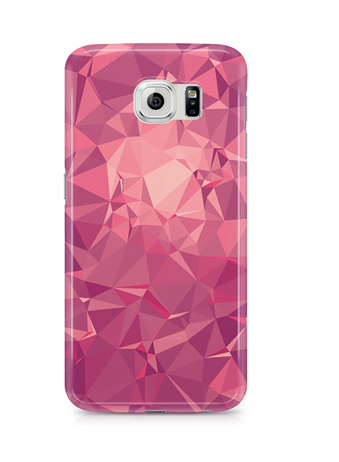 Thermoplastic Polyurethane Wrap Around Case For Samsung Galaxy S6 Edge Pretty Pink Geomaterial Pattern