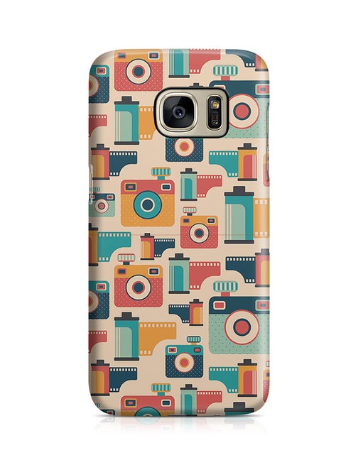Thermoplastic Polyurethane Wrap Around Case For Samsung Galaxy S7 Retro Pattern Photographer Camera