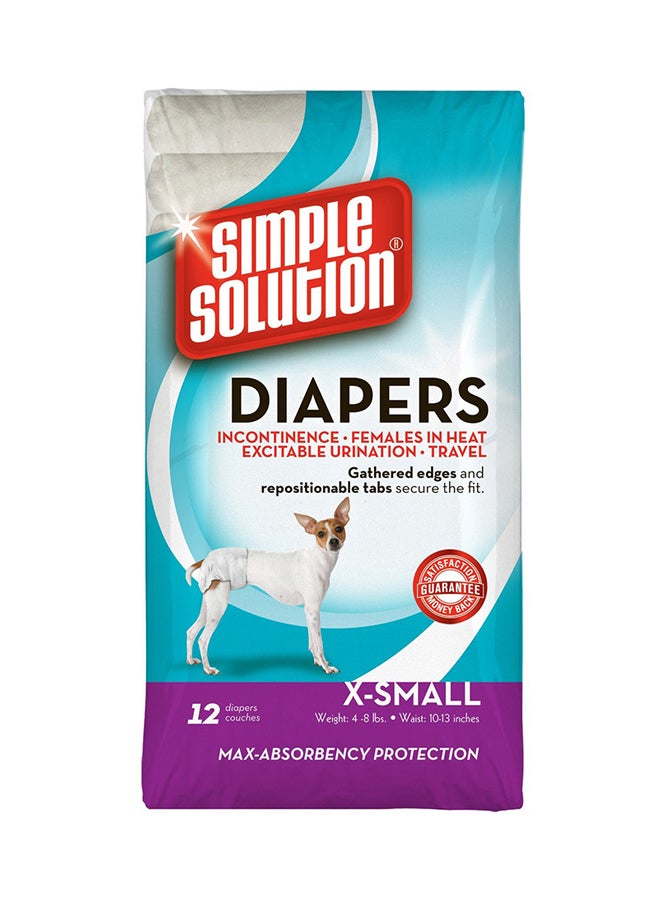 Simple Solution Disposable Diapers For Dog White
