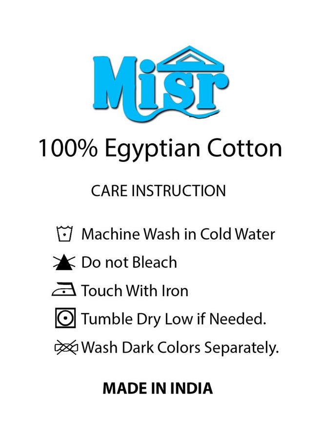 MISR Linen 3-Piece Stripe Collection Flat Sheet Set Cotton Chocolate - Image 4