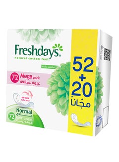 Freshdays Pack Of 72 Normal Pantyliners 16.3*16.5*7centimeter 