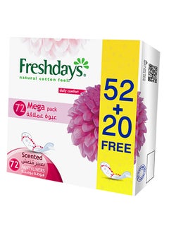 Freshdays Pack Of 72 Scented Pantyliners 16.3*16.5*7centimeter 