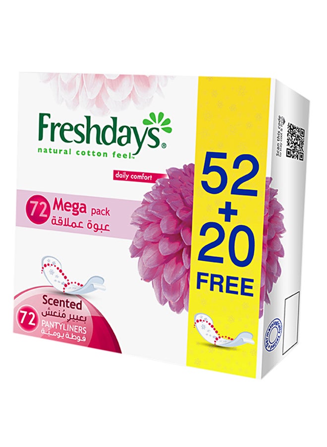 Freshdays - Pack Of 72 Scented Pantyliners 16.3*16.5*7centimeter - Image 1