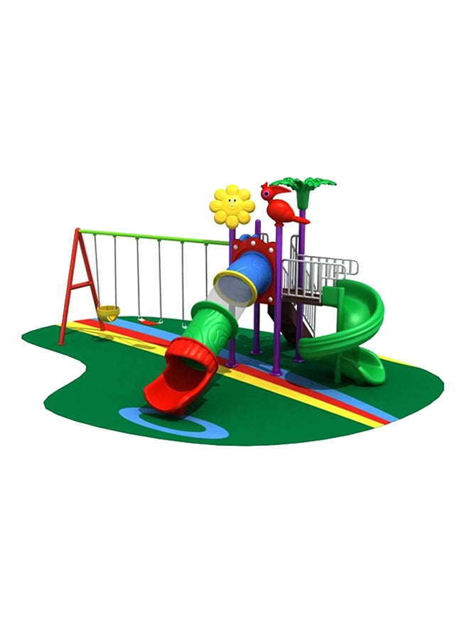 Megastar Sunflower Garden Design Swing With Double Slide And Twist Slide 530x 300x 490cm