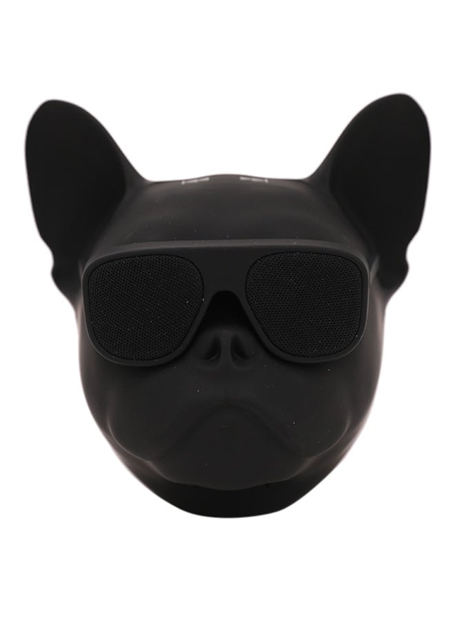 Generic Precision Cool Dog Head Bluetooth Speaker Black  - Image 1
