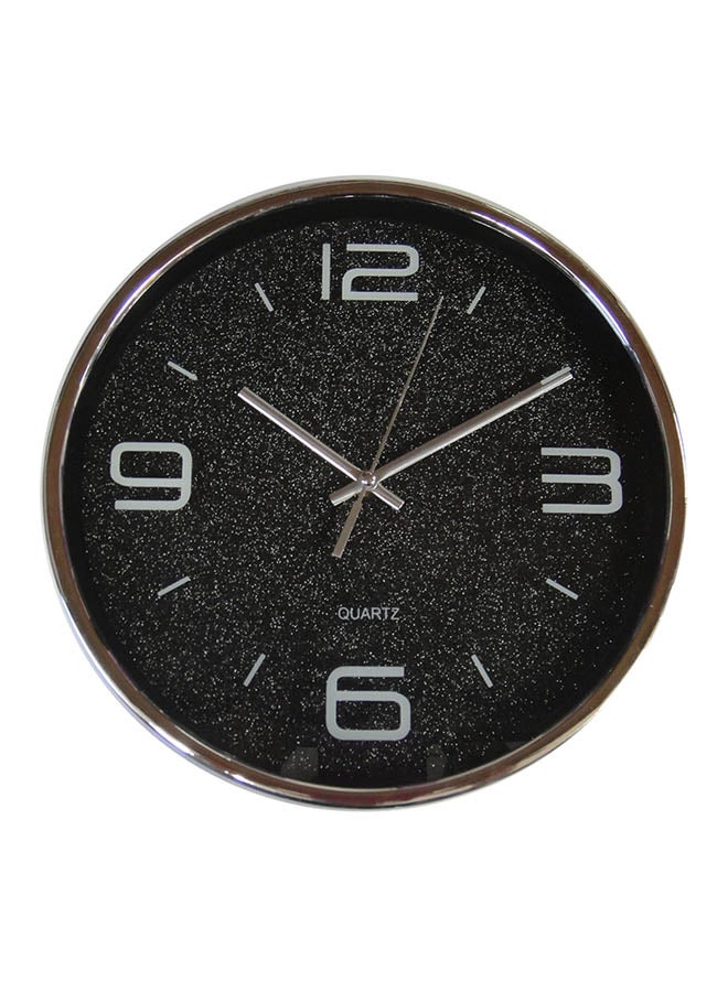 QUARTZ Round Shape Wall Clock Black 30.5x30.5x4centimeter  - Image 1