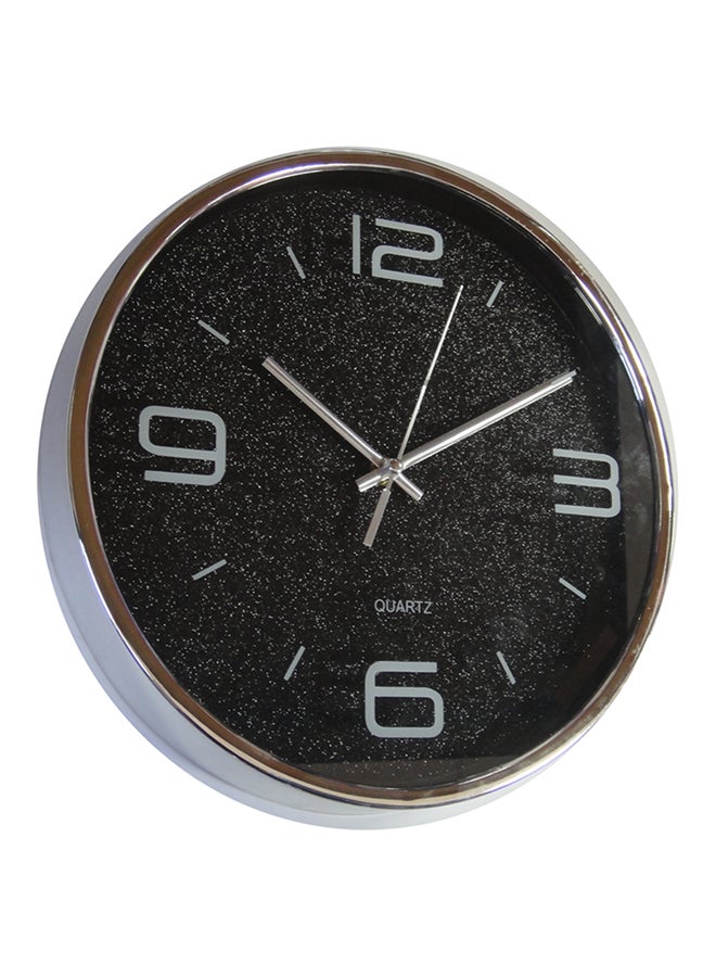 QUARTZ Round Shape Wall Clock Black 30.5x30.5x4centimeter  - Image 2