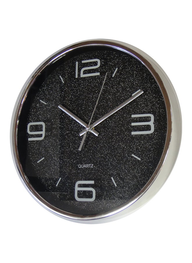 QUARTZ Round Shape Wall Clock Black 30.5x30.5x4centimeter  - Image 3