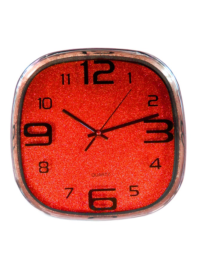 QUARTZ Square Shape Wall Clock Red 30x30x4cm  - Image 1