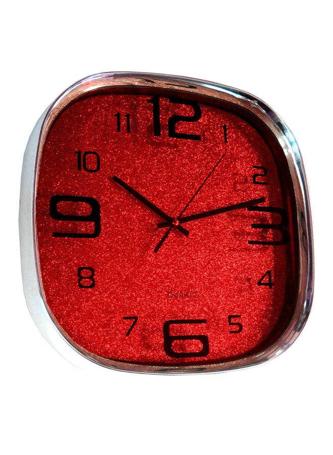QUARTZ Square Shape Wall Clock Red 30x30x4cm  - Image 2