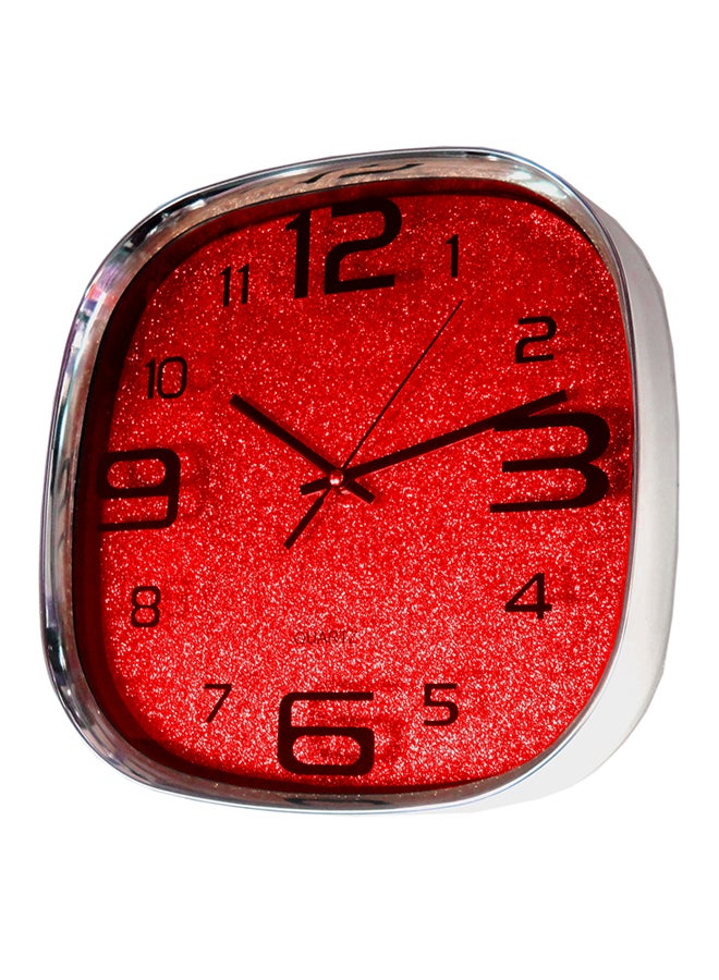 QUARTZ Square Shape Wall Clock Red 30x30x4cm  - Image 3