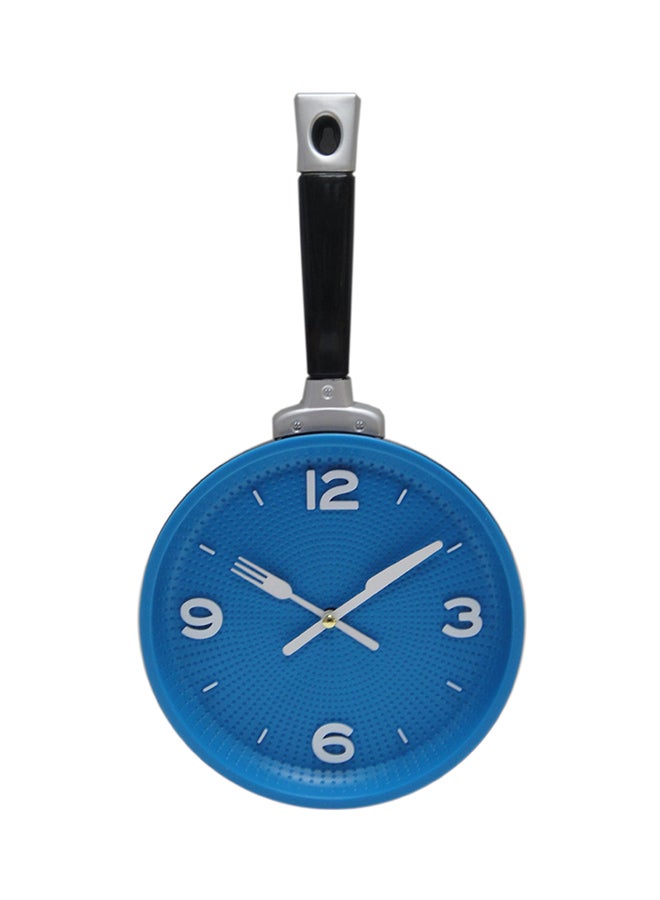 Feelings Frying Pan Shape Wall Clock Blue 20x37x4centimeter  - Image 1