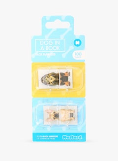 Mustard Dog In A Book Page Markers, 100 Counts Multicolour  - Image 1