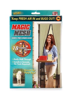 Generic Magnetic Anti Insect Mosquito Screen Door Curtain Black/Grey 100x80x210centimeter  - Image 2