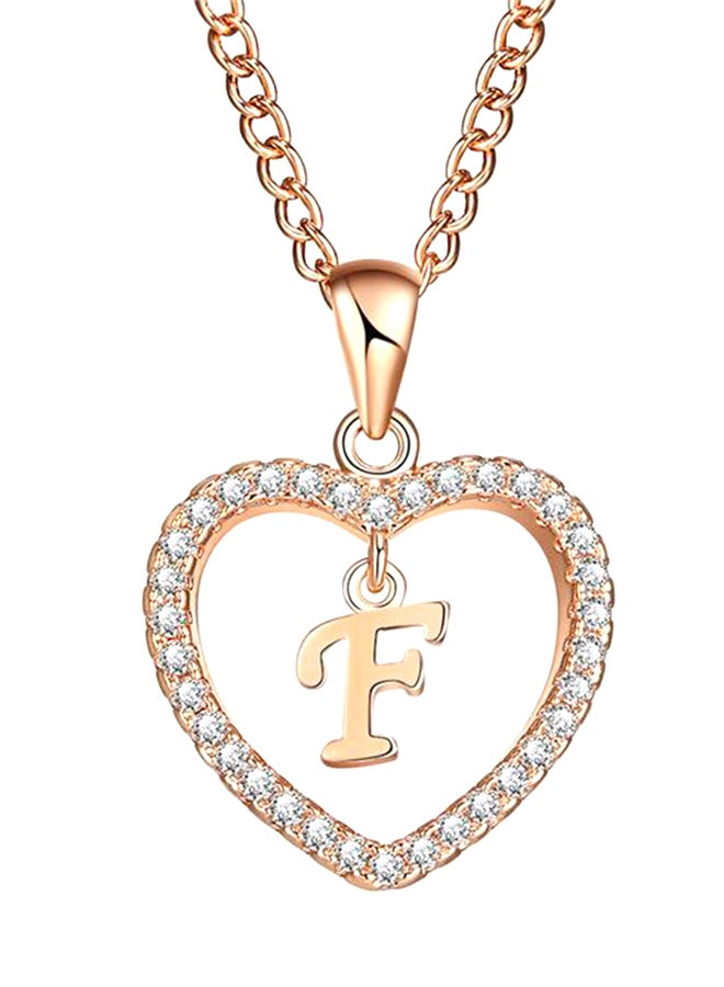 بلولانز قلادة بدلاية على شكل قلب مجوف بداخله حرف أبجدي