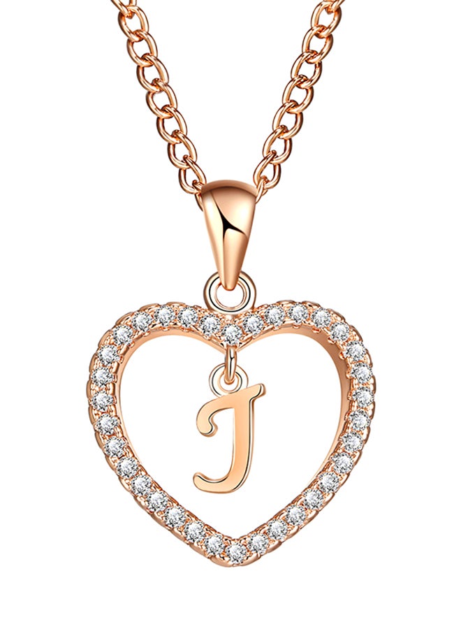 Bluelans - Concise Hollowed Heart Alphabet Pendant Necklace - Image 1