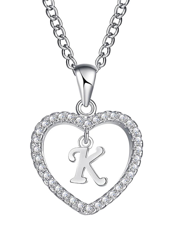 Bluelans - Concise Hollowed Heart Alphabet Chain Pendant - Image 1