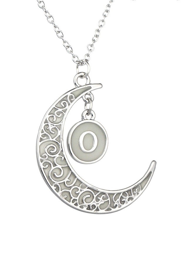 بلولانز عقد بدلاية مجوفة تصميم القمر، تحمل حرفاً من 26 حرفاً إنجليزياً