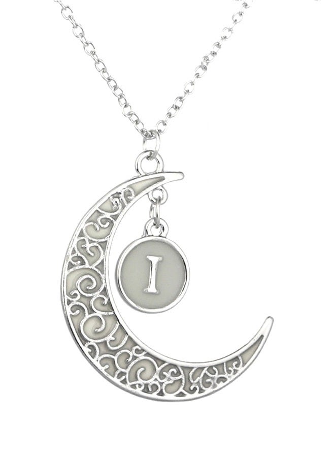 بلولانز عقد بدلاية مجوفة تصميم القمر، تحمل حرفاً من 26 حرفاً إنجليزياً