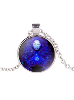 Retro Round Twelve Constellations Pendant Sweater Chain Necklace