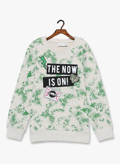 Printed Sweatshirt Beige