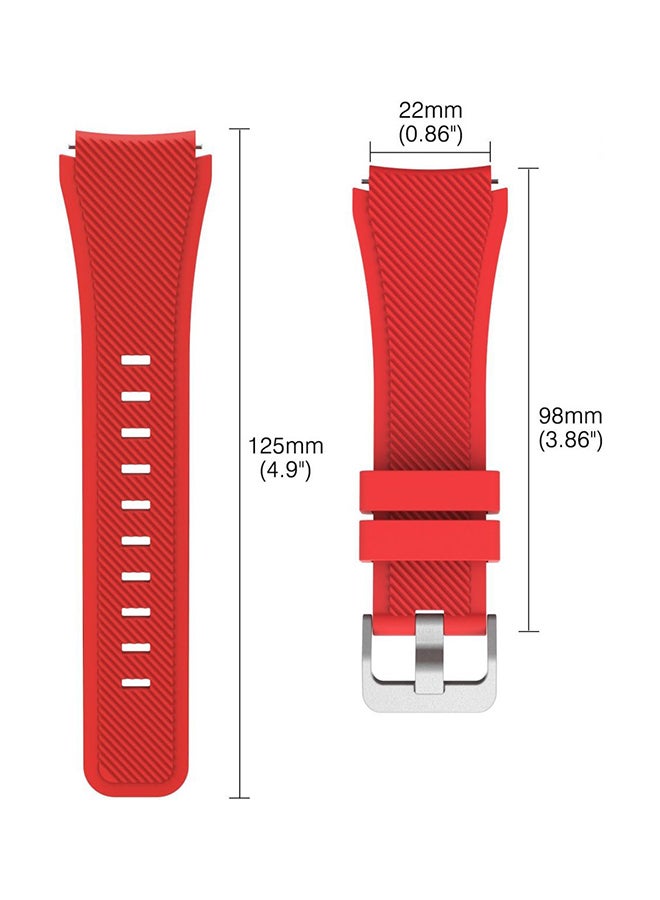 QiaoKai Replacement Wristband Strap For Samsung Gear S3 Frontier/S3 Classic Red  - Image 3