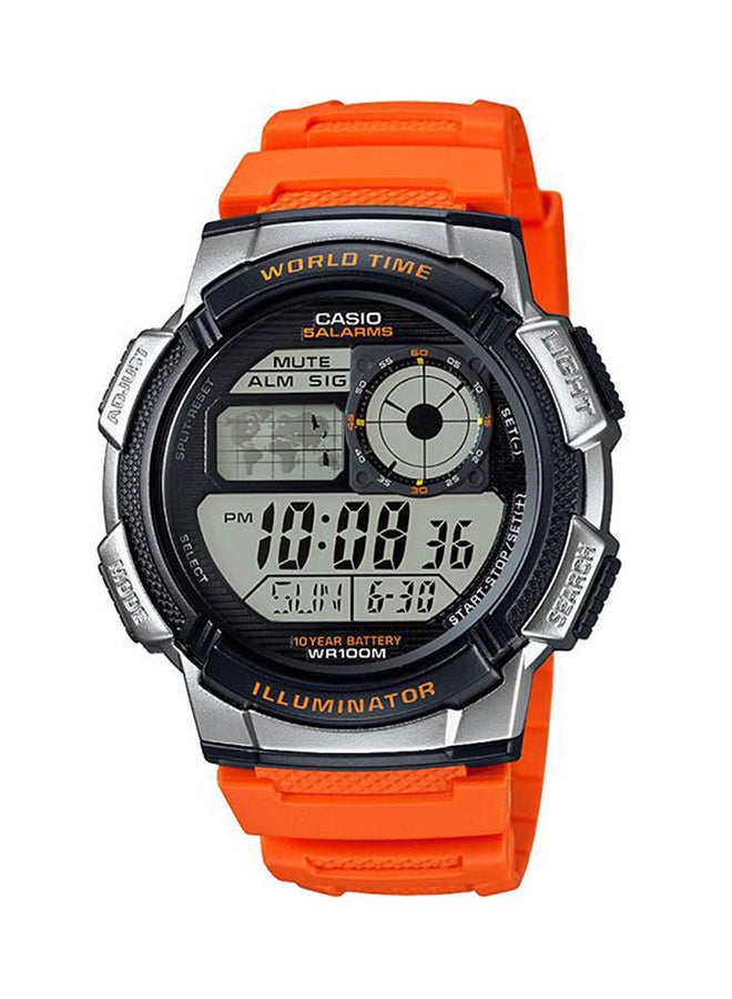 كاسيو ساعة يد رقمية كاباليرو طراز AE-1000W-4BVEF - مقاس 44 مم - لون برتقالي للرجال - Image 1