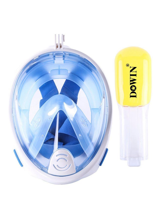 Anti Fog Detachable Dry Snorkeling Full Face Scuba Diving Mask M - Image 2